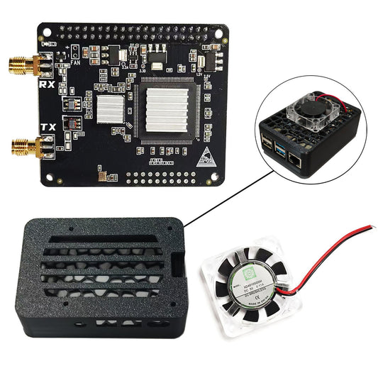 AURSINC SDR Radioberry for Raspberry Pi 4, Pi 4B, Radio Card (Raspberry Pi 4 Hat) (Radioberry with case)