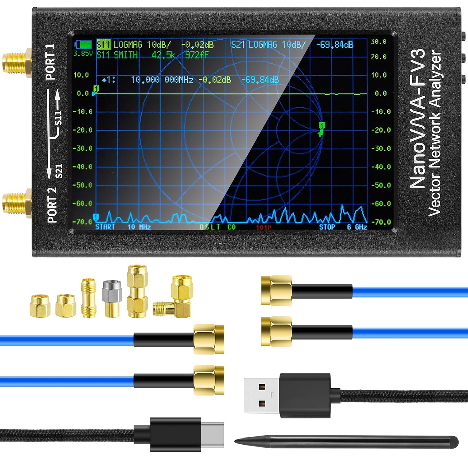 Upgraded NanoVNA-F V3 Vector Network Analyzer 4.3