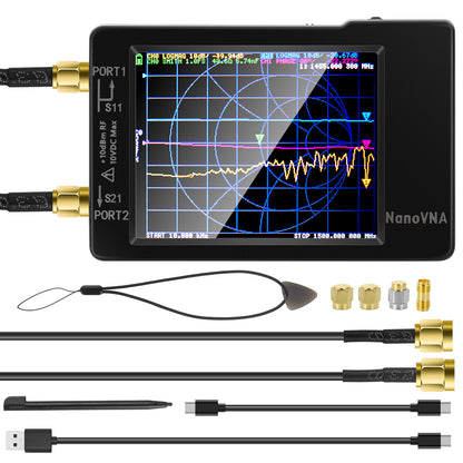[Aktualisiert] AURSINC NanoVNA-H Vektor-Netzwerkanalysator 10 kHz - 1,5 GHz Neueste HW-Version 3.6 | HF-VHF-UHF-Antennenanalysator