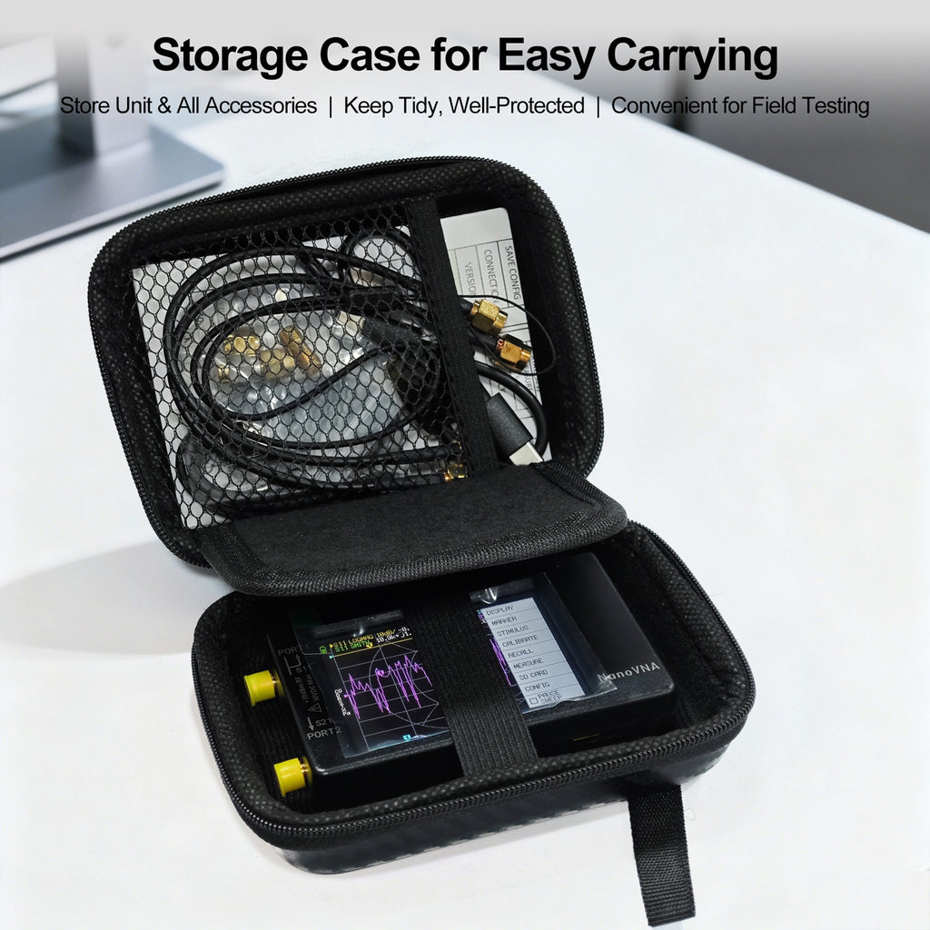 AURSINC NanoVNA‑H Vector Network Analyzer, 9kHz‑1.5GHz with EVA Storage Bag, 2.8" Handheld VNA Antenna Analyzer
