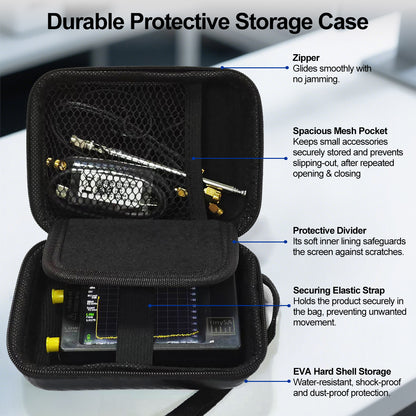 AURSINC Portable TinySA Spectrum Analyzer with 2.8" EVA Storage Case 2.8‑inch Display, 100kHz‑960MHz Frequency Range, Portable EVA Storage Bag Safeguards Unit & Accessories