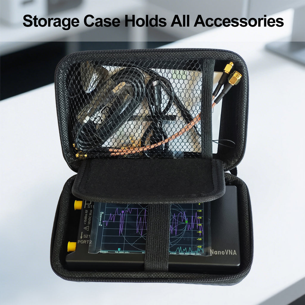 AURSINC NanoVNA H4 Vector Network Analyzer, V4.4 9kHz-1.5GHz 4" Antenna Analyzer, with EVA Hard Shell Protective Storage Bag