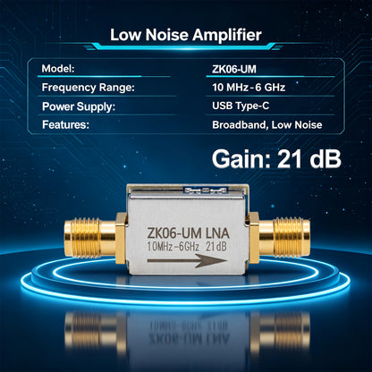 AURSINC TinySA Ultra ZS406 with ZK06-UM LNA Boosts RF Sensitivity, Complete RF Measurement Bundle with Enhanced High-frequency Sensitivity for Wireless Testing and Spectrum Analysis