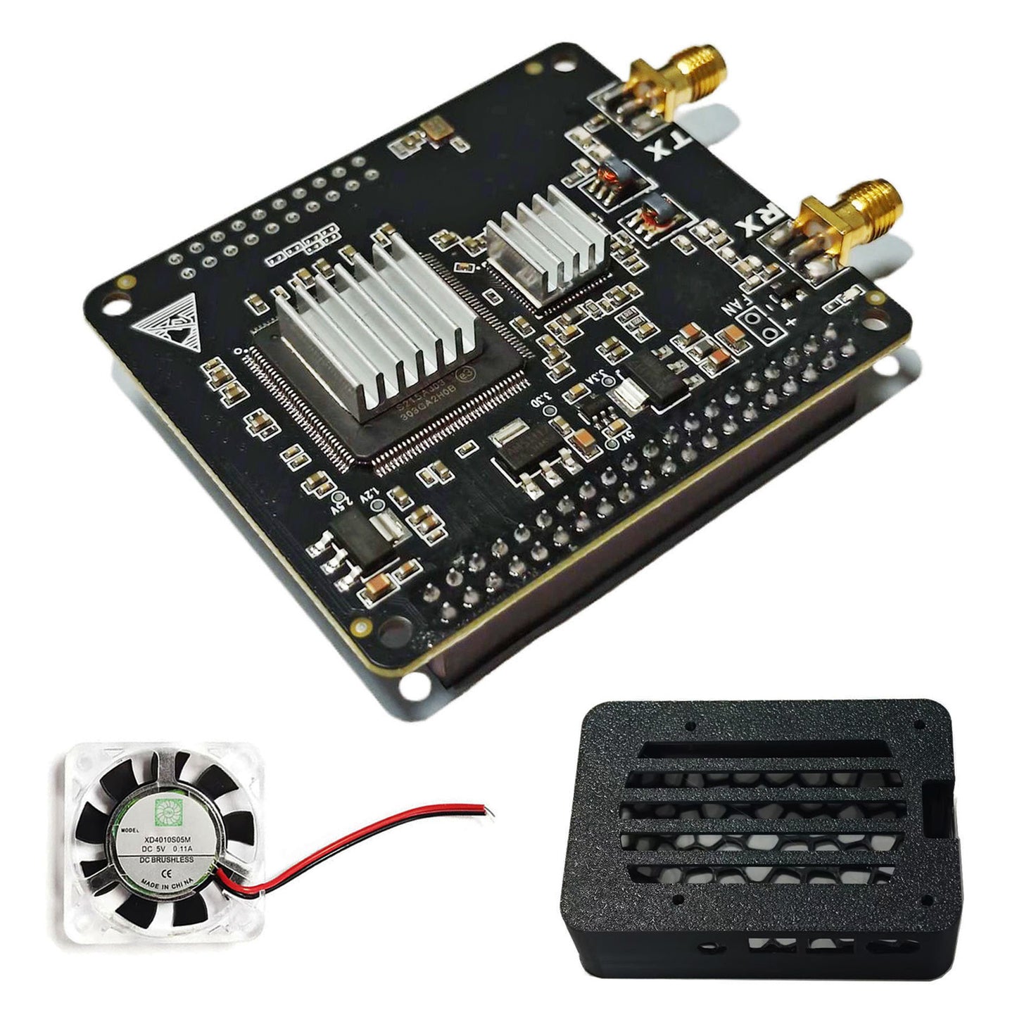 AURSINC SDR Radioberry for Raspberry Pi 4, Pi 4B, Radio Card (Raspberry Pi 4 Hat) (Radioberry with case)