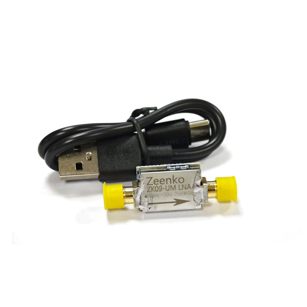 AURSINC ZK09‑UM LNA Module,100kHz‑10GHz 21dB Gain USB‑Powered Preamp Ultra‑broadband Shielded LNA Preamp, Adjustable Bias, Raise Receiving Sensitivity Fits TinySA ULTRA RF Test, SDR, Ham Radio