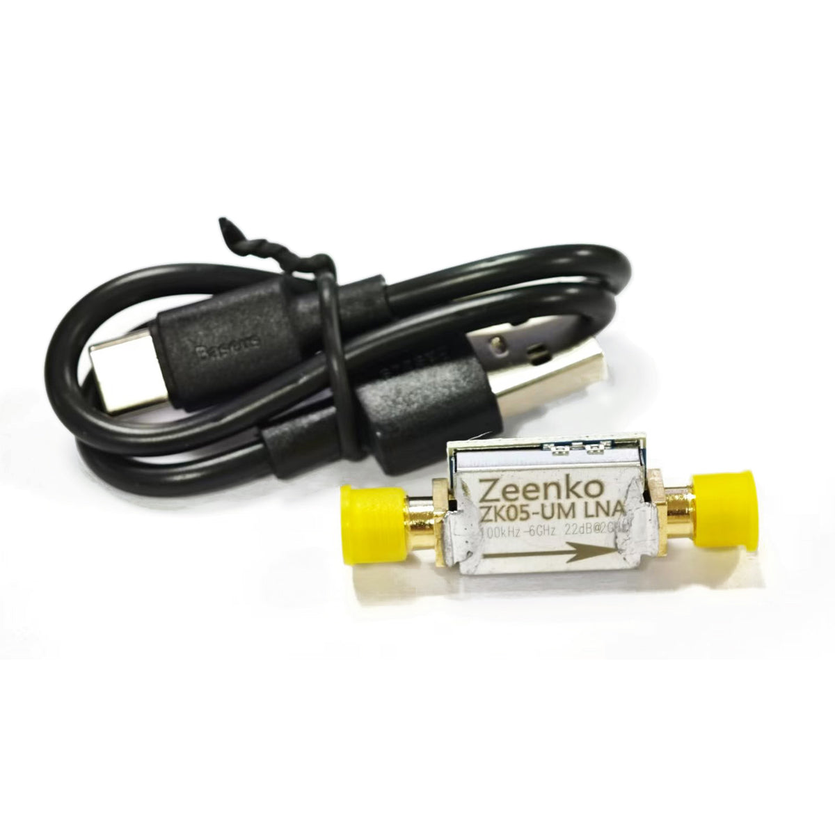 AURSINC ZK05‑UM LNA Module,100kHz‑6GHz 21dB Gain USB‑Powered Preamp Broadband Low Noise Preamp, Improves High‑frequency Sensitivity for TinySA‑ULTRA, SDR and Ham Radio Testing