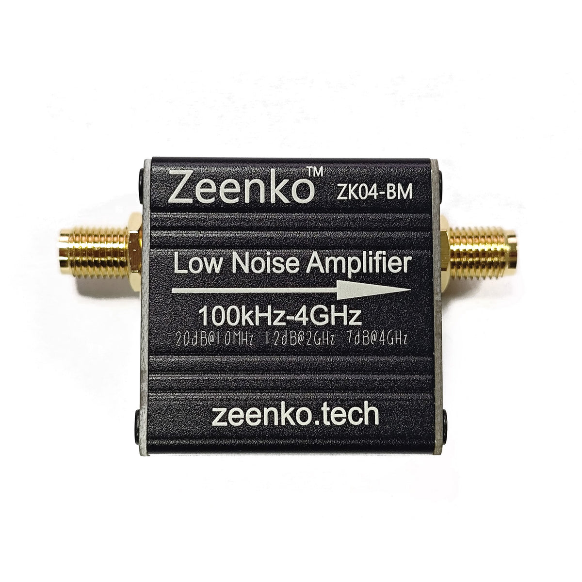 AURSINC ZK04-BM LNA Low Noise Amplifier 100k-4GHz, 20dB Gain, USB Interface Powered, Built-in 300mAh Battery for TinySA