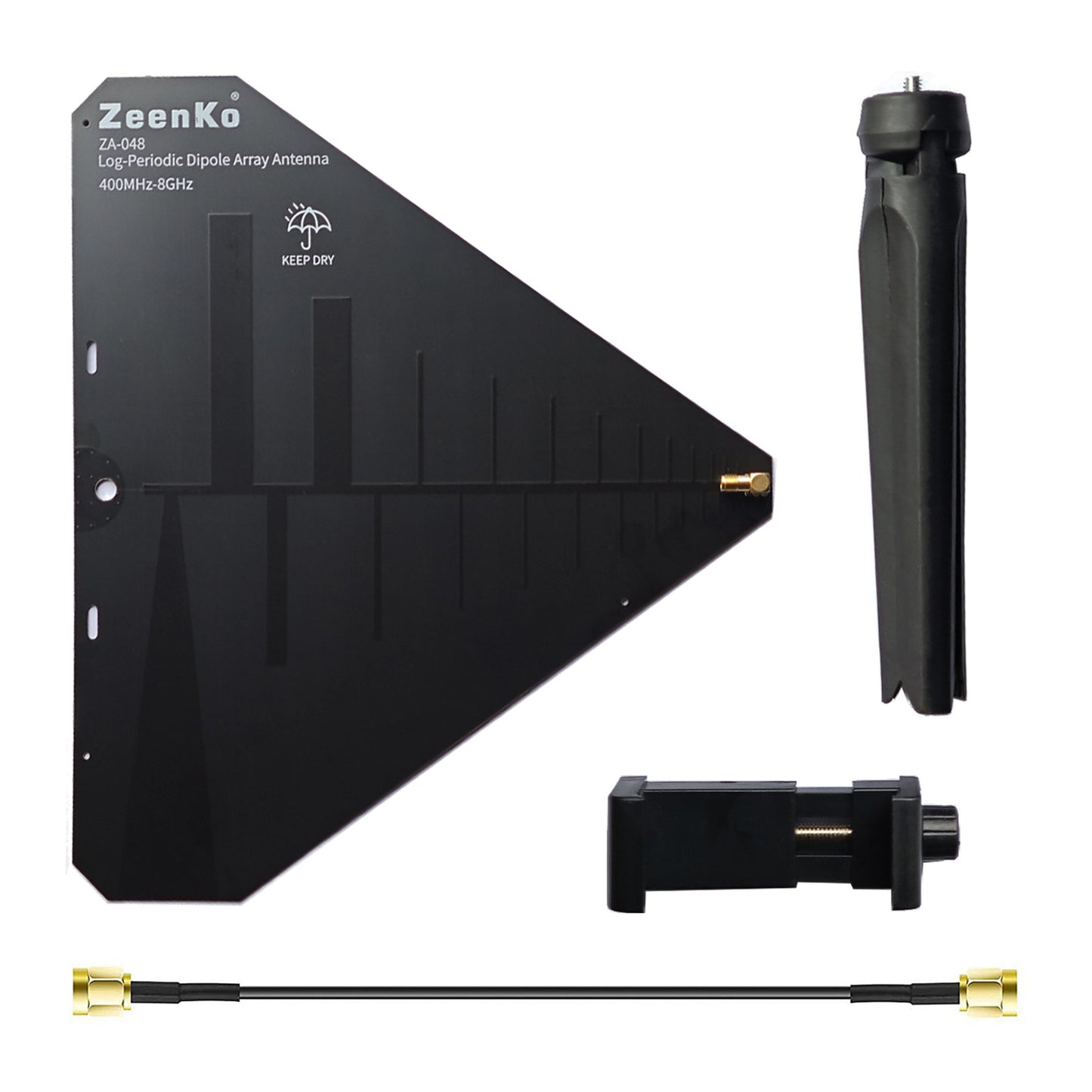 AURSINC ZA-048 LDPA Log-Periodic Dipole Array Antenna 400MHz-8GHz for Tinysa Ultra Spectrum Analyzer