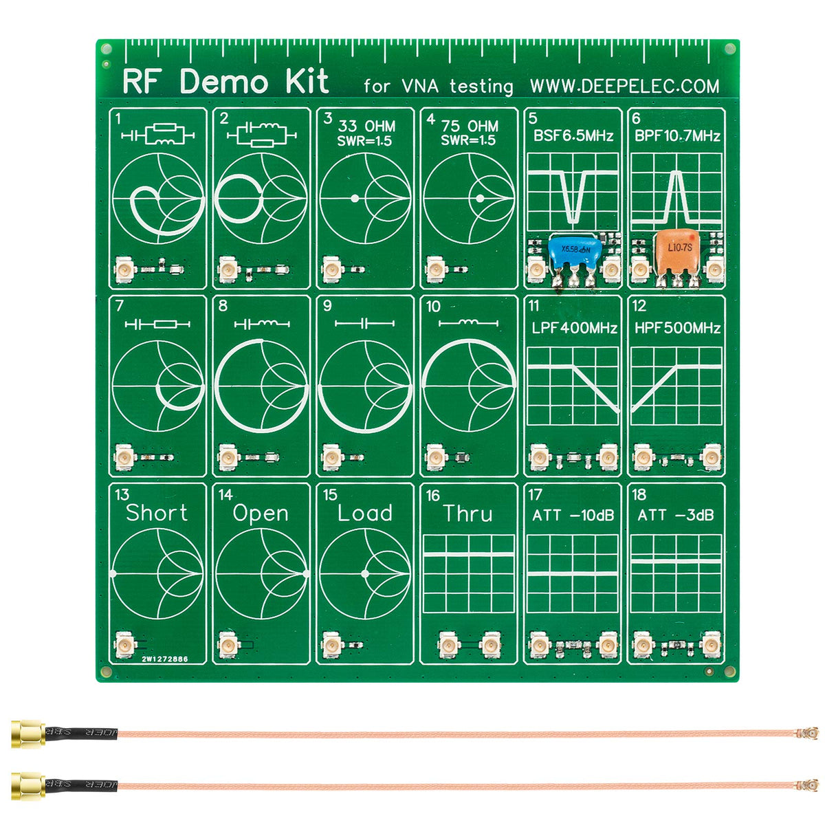 AURSINC Filter Attenuator, RF Demo Kit NanoVNA RF Tester Board für NanoVNA-H NanoVNA-F Vektor Netzwerk Analysator Kits 