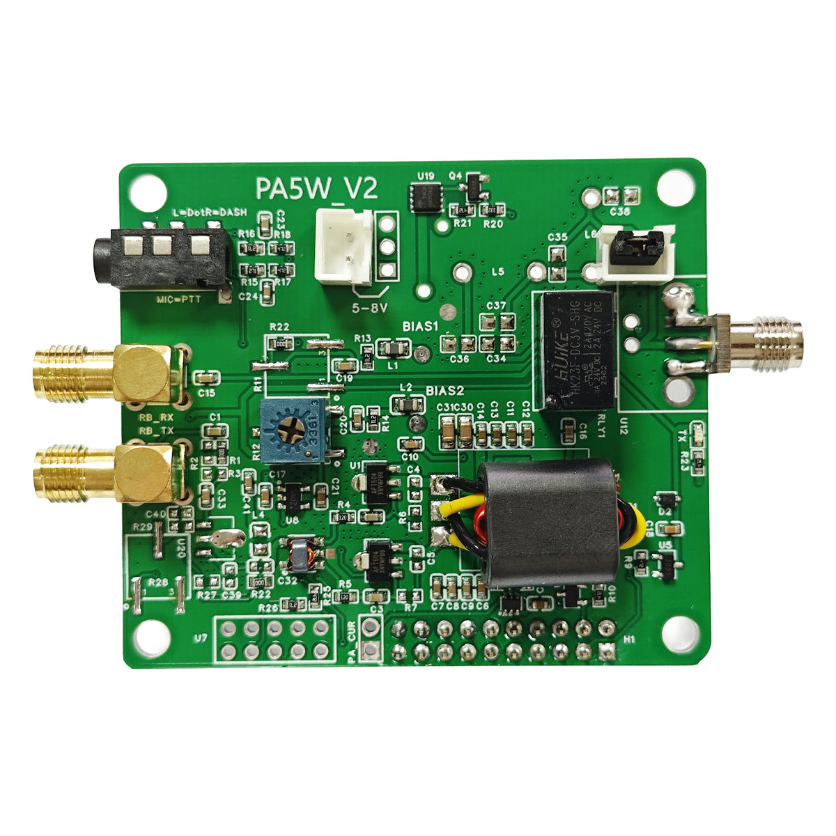 AURSINC Radioberry Preamp Board V2, eine Ergänzung, um den Radioberry in ein kleines QRP-Radio zu verwandeln, Ausgang 1,5 W – 3 W für HF-Leistungsverstärker (10 W – 100 W PA), für Raspberry Pi 4,4b 