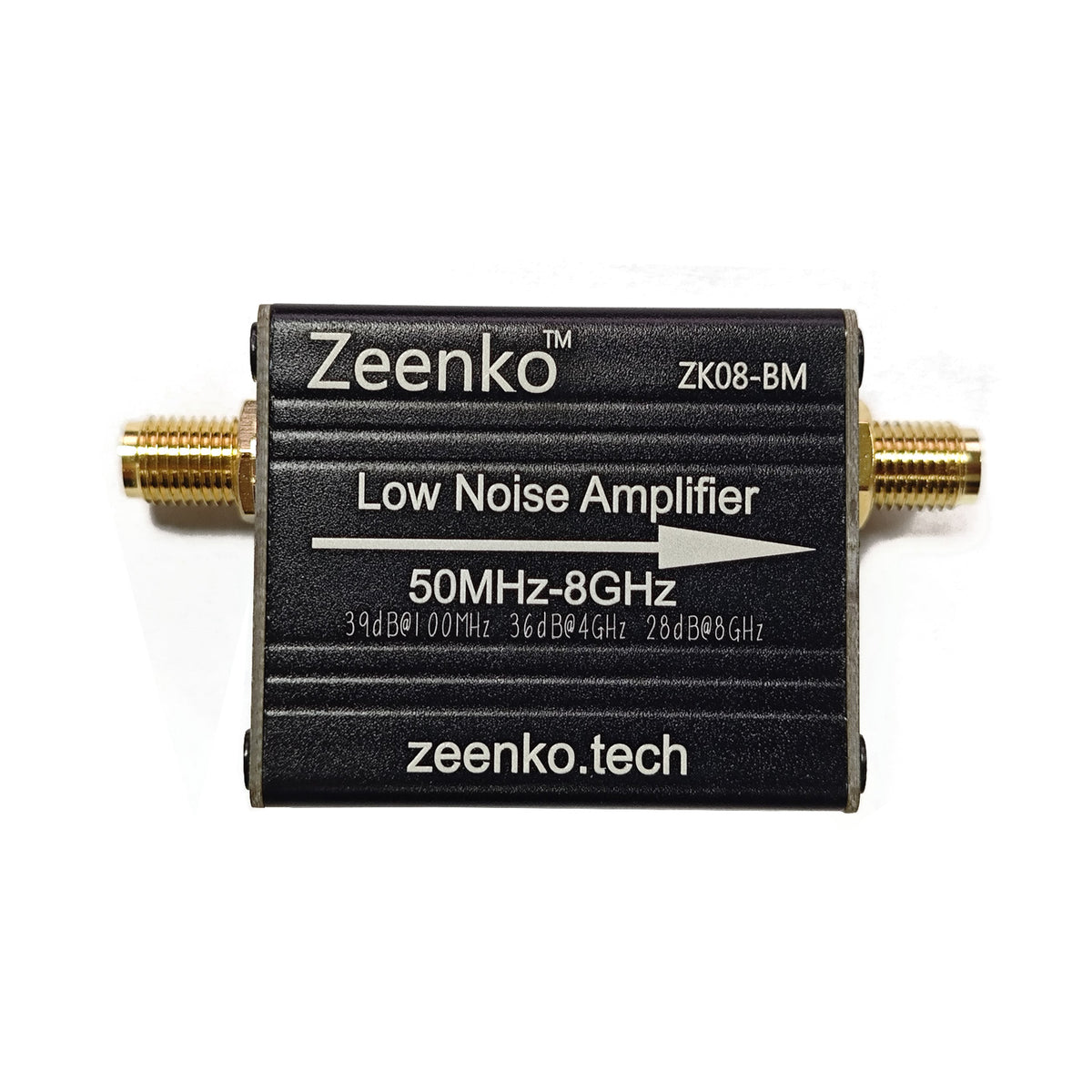 AURSINC ZK08-BM LNA Low‑noise Amplifier, 50M-8GHz High-Gain 32dB@10MHz USB Powered, Built-in 300mAh Battery, Distant Weak Signals for TinySA