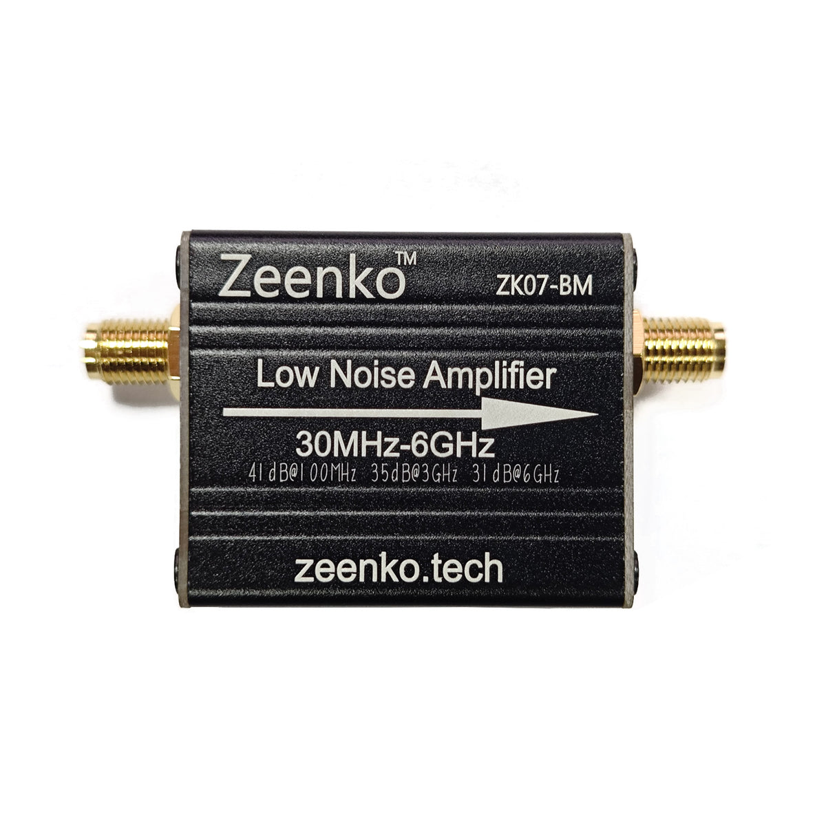 AURSINC ZK07-BM 30M-6GHz High Gain LNA Low Noise Amplifier, Built-in 300mAh Battery, USB Powered, Plug & Play, for TinySA