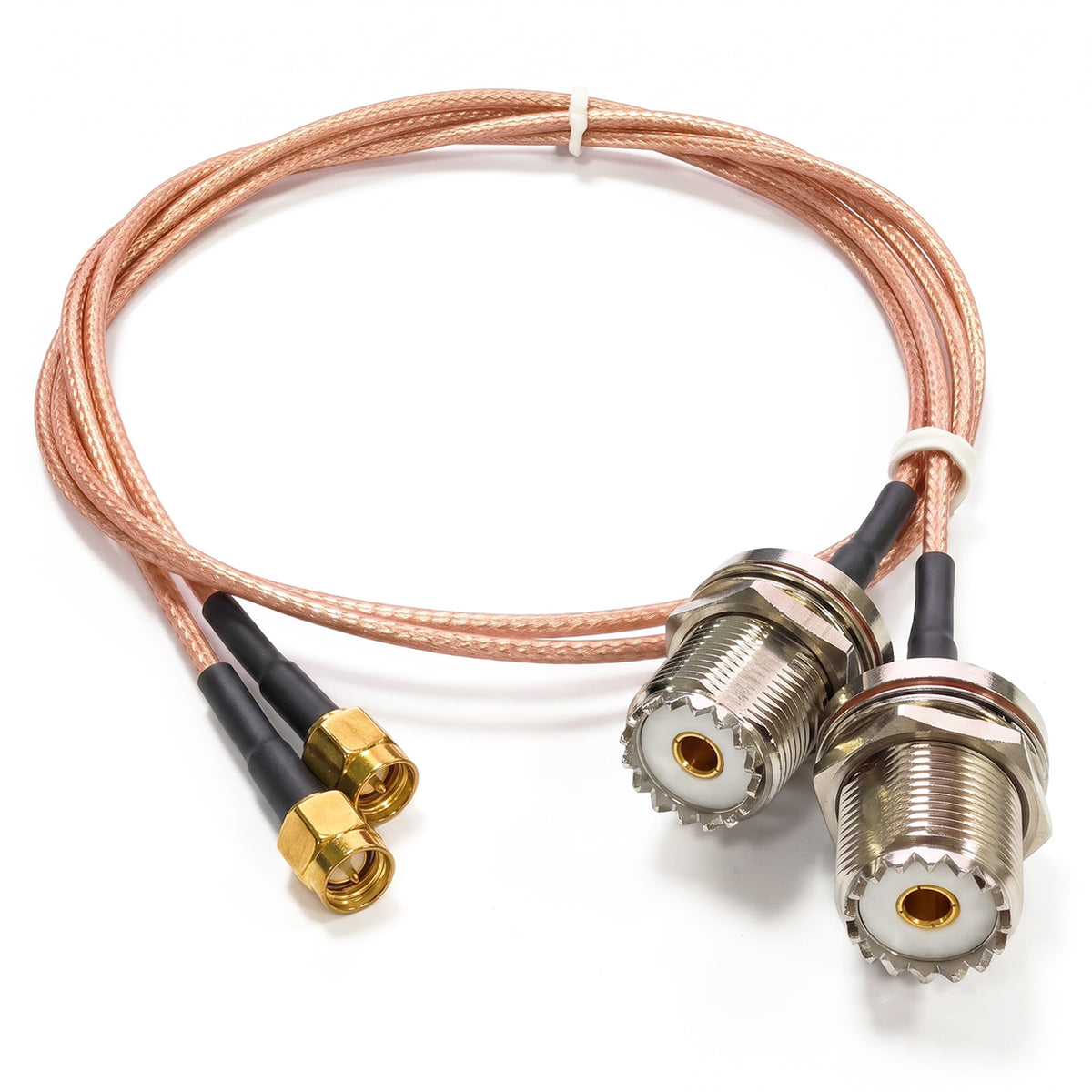 AURSINC 2Pcs SMA Male to UHF SO-239 RG316 Cable 30cm/1ft 50Ω Low Loss RG316 Copper Coax, SMA Male to UHF SO-239, for CB Radio SDR Scanner Walkie Talkie, 2 Pack