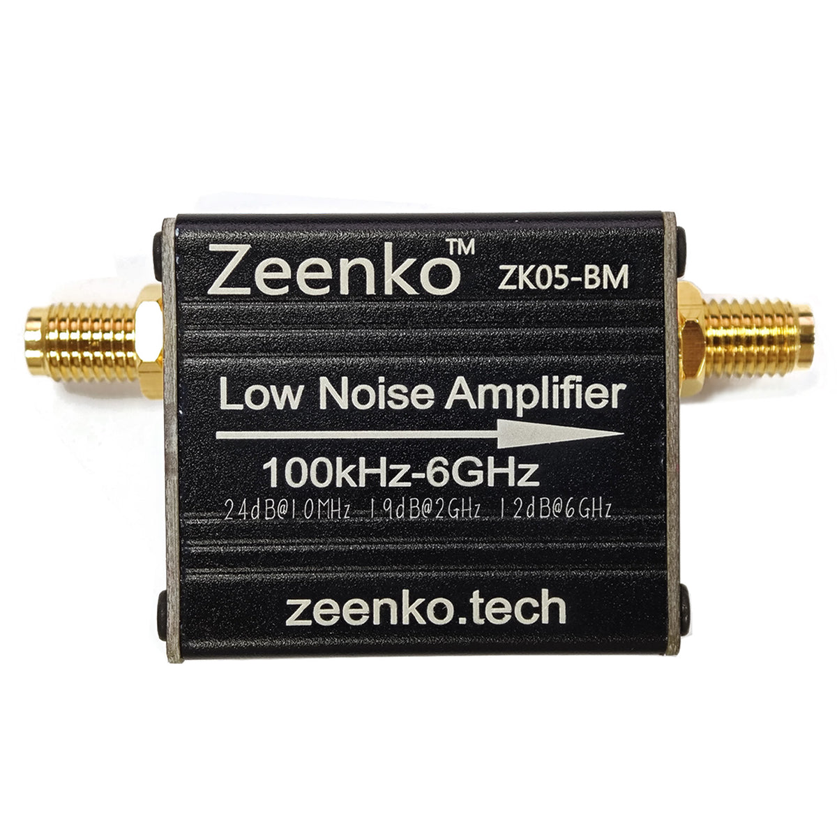 AURSINC ZK05-BM Low Noise Amplifier 100kHz-6GHz, 24dB Gain LNA Preamplifier, Built-in Battery RF Preamplifier with Type-C, High Linearity LNA for TinySA Ultra Spectrum Analyzer SDR Ham Radio EMI Test