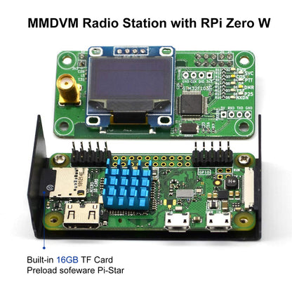 AURSINC MMDVM Hotspot Spot Radio Station WiFi Digital Voice Modem Built-in Raspberry Pi Zero W, Supports C4FM YSF POCSAG NXDN DSTAR P25 DMR, Pi-Star/WPSD Compatible, Firmware V1.5.2