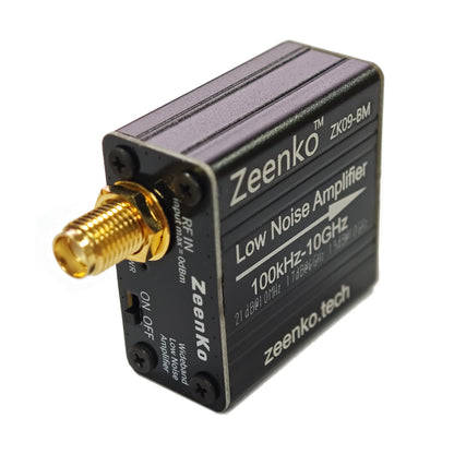 AURSINC ZK09-BM LNA Amplifier,100k-10GHz Broadband 21dB Gain for TinySA/SDR Ultra-Broadband Low Noise RF Preamp, Enhances Weak Radio Signals, Built-in 300mAh Battery, Portable for Outdoor, Field Tests