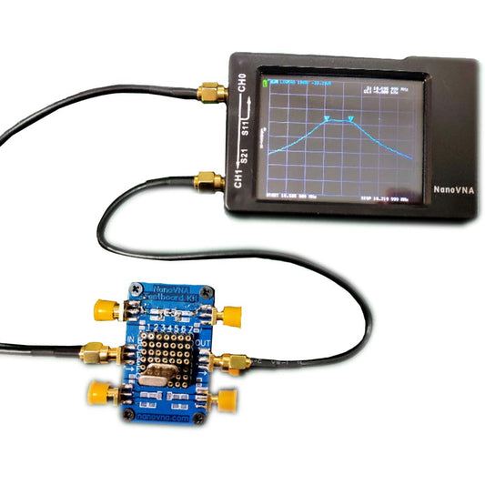Testboard-Kit NanoVNA-Antennenanalysator, AURSINC-Test-Demo-Set-Tool, kompatibel mit DIP. Bauen Sie schnell eine einfache HF-Schaltung zusammen und bewerten Sie die Leistung auf NanoVNA H H4 