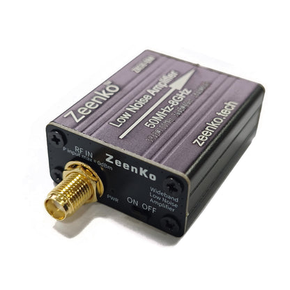AURSINC ZK08-BM LNA Low‑noise Amplifier, 50M-8GHz High-Gain 32dB@10MHz with Battery Wideband, Low Noise, USB Powered, Built-in 300mAh Battery, Distant Weak Signals for TinySA Ultra, RF & Software Defined Radio