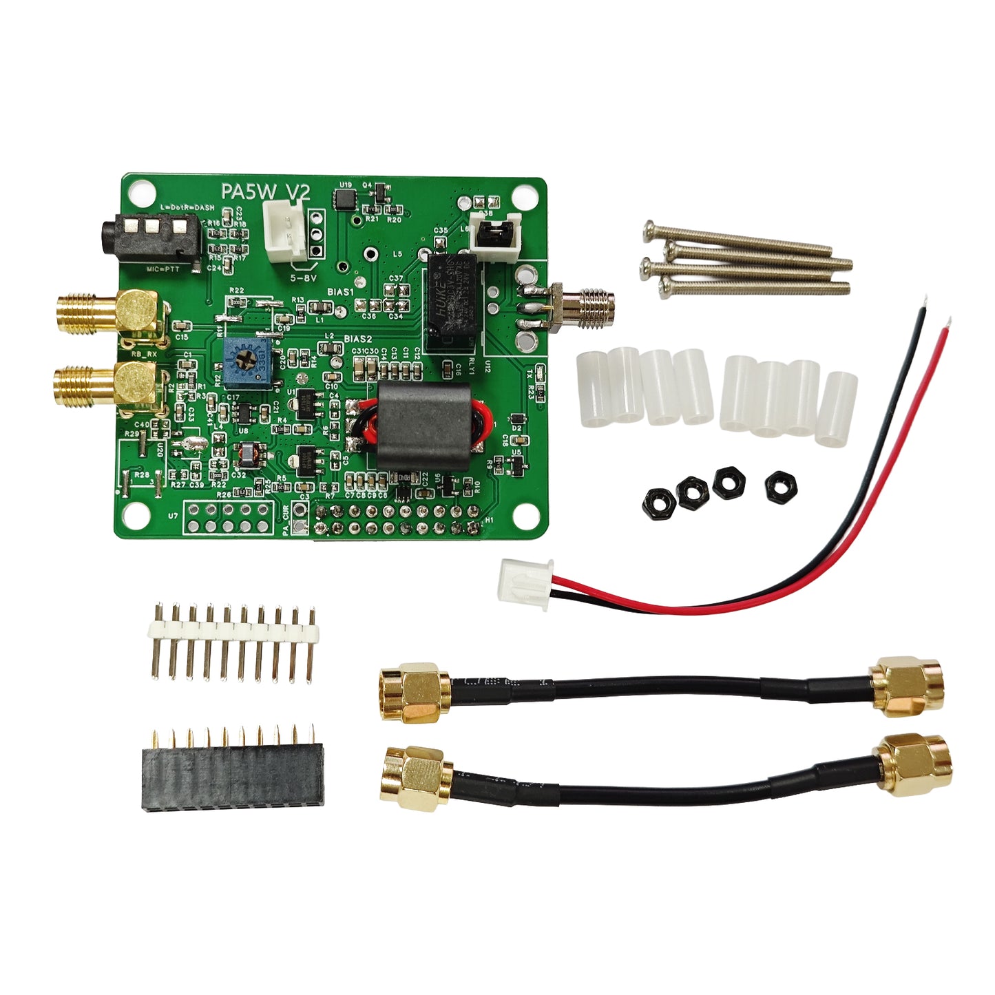 AURSINC Radioberry Preamp Board V2, eine Ergänzung, um den Radioberry in ein kleines QRP-Radio zu verwandeln, Ausgang 1,5 W – 3 W für HF-Leistungsverstärker (10 W – 100 W PA), für Raspberry Pi 4,4b 