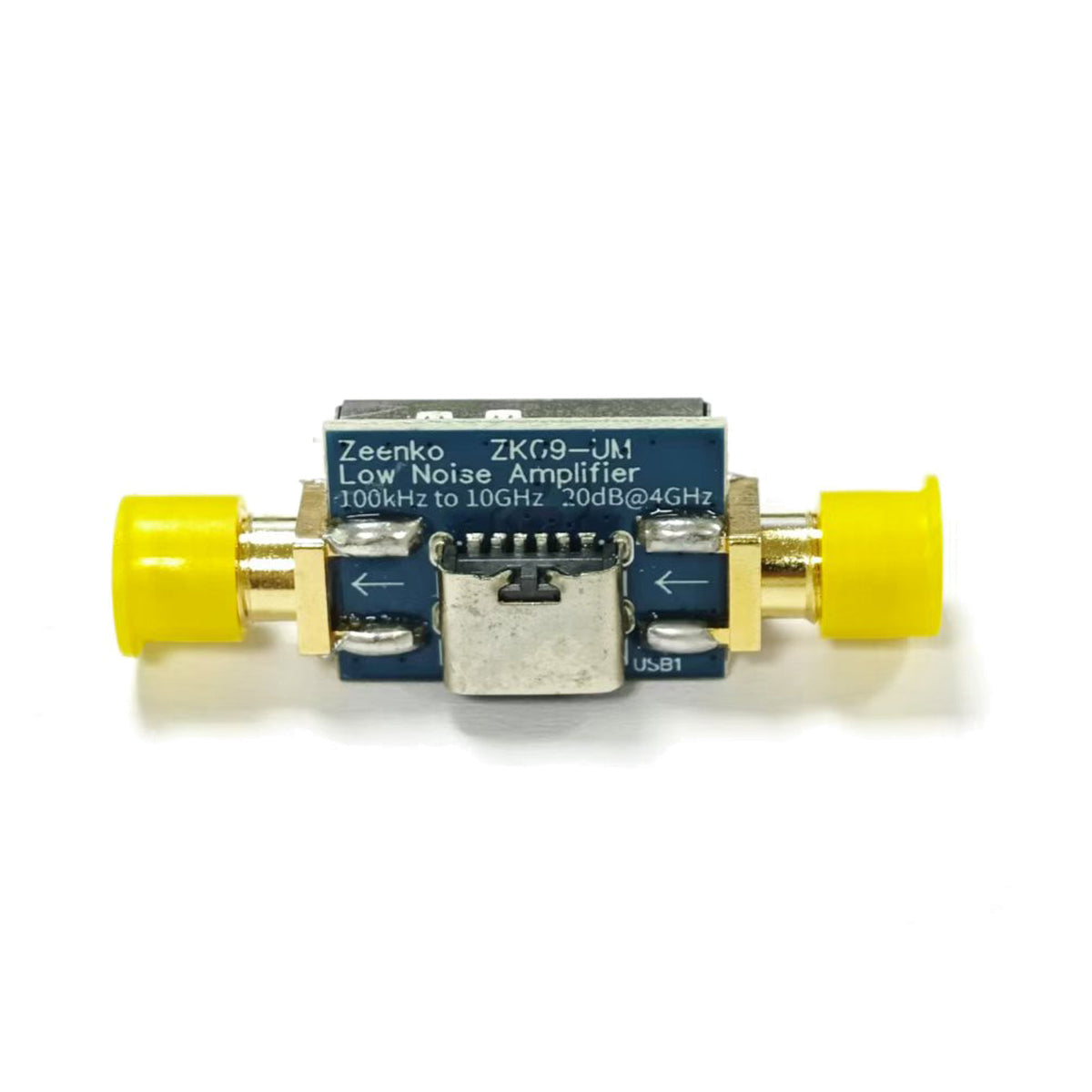 AURSINC ZK09‑UM LNA Module,100kHz‑10GHz 21dB Gain USB‑Powered Preamp Ultra‑broadband Shielded LNA Preamp, Adjustable Bias, Raise Receiving Sensitivity Fits TinySA ULTRA RF Test, SDR, Ham Radio