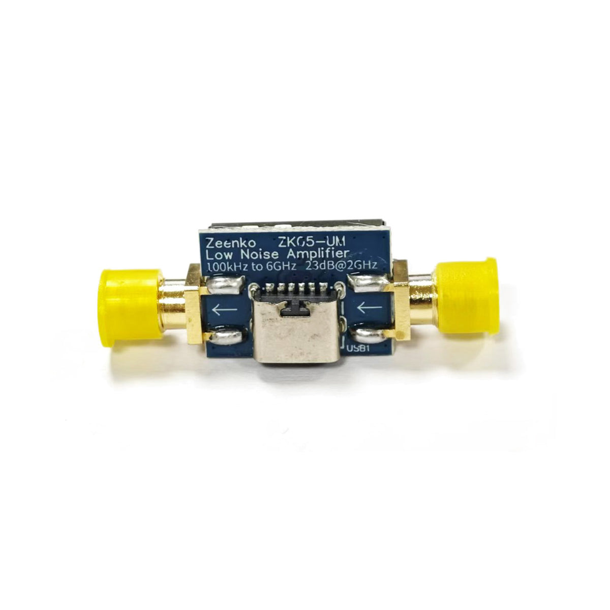 AURSINC ZK05‑UM LNA Module,100kHz‑6GHz 21dB Gain USB‑Powered Preamp Broadband Low Noise Preamp, Improves High‑frequency Sensitivity for TinySA‑ULTRA, SDR and Ham Radio Testing