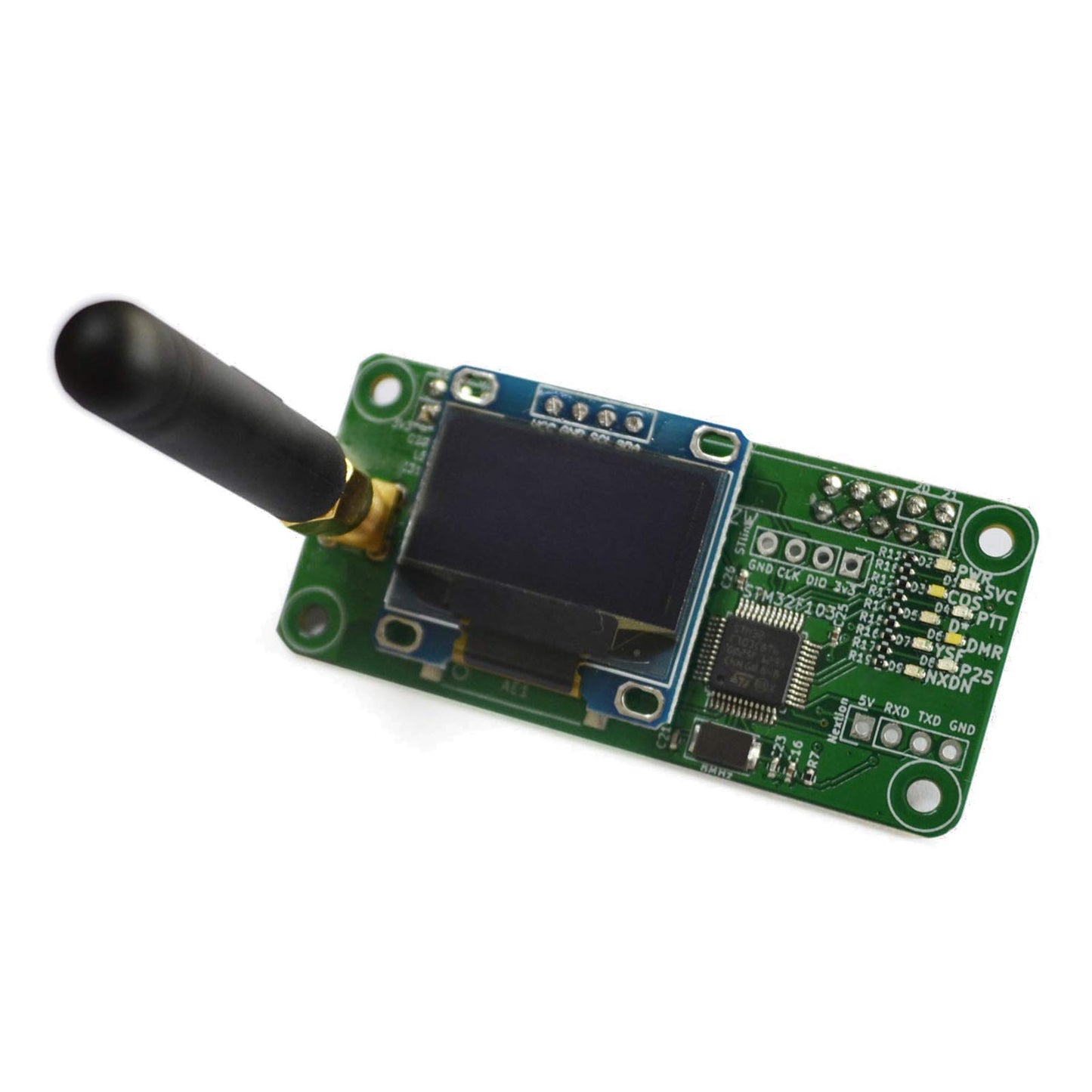 AURSINC MMDVM Hotspot Hat Board (V1.5.2) mit UHF 433 MHz Antenne OLED-Display Aluminiumgehäuse, MMDVM Pi Hat für Raspberry Pi 3 4 3B 3B+ Zero W Zero 2W Digitaler Hotspot Amateurfunk (Raspberry Pi nicht im Lieferumfang enthalten) 