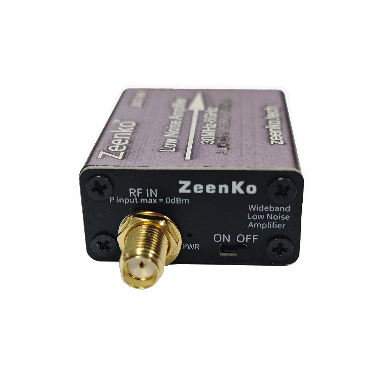 AURSINC ZK07-BM 30M-6GHz High Gain LNA Low Noise Amplifier with Battery Ultra-Low Noise, Built-in 300mAh Battery, USB Powered, Plug & Play, for TinySA Ultra SDR RF Testing Amateur Radio