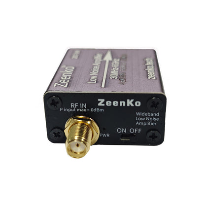 AURSINC ZK07-BM 30M-6GHz High Gain LNA Low Noise Amplifier with Battery Ultra-Low Noise, Built-in 300mAh Battery, USB Powered, Plug & Play, for TinySA Ultra SDR RF Testing Amateur Radio