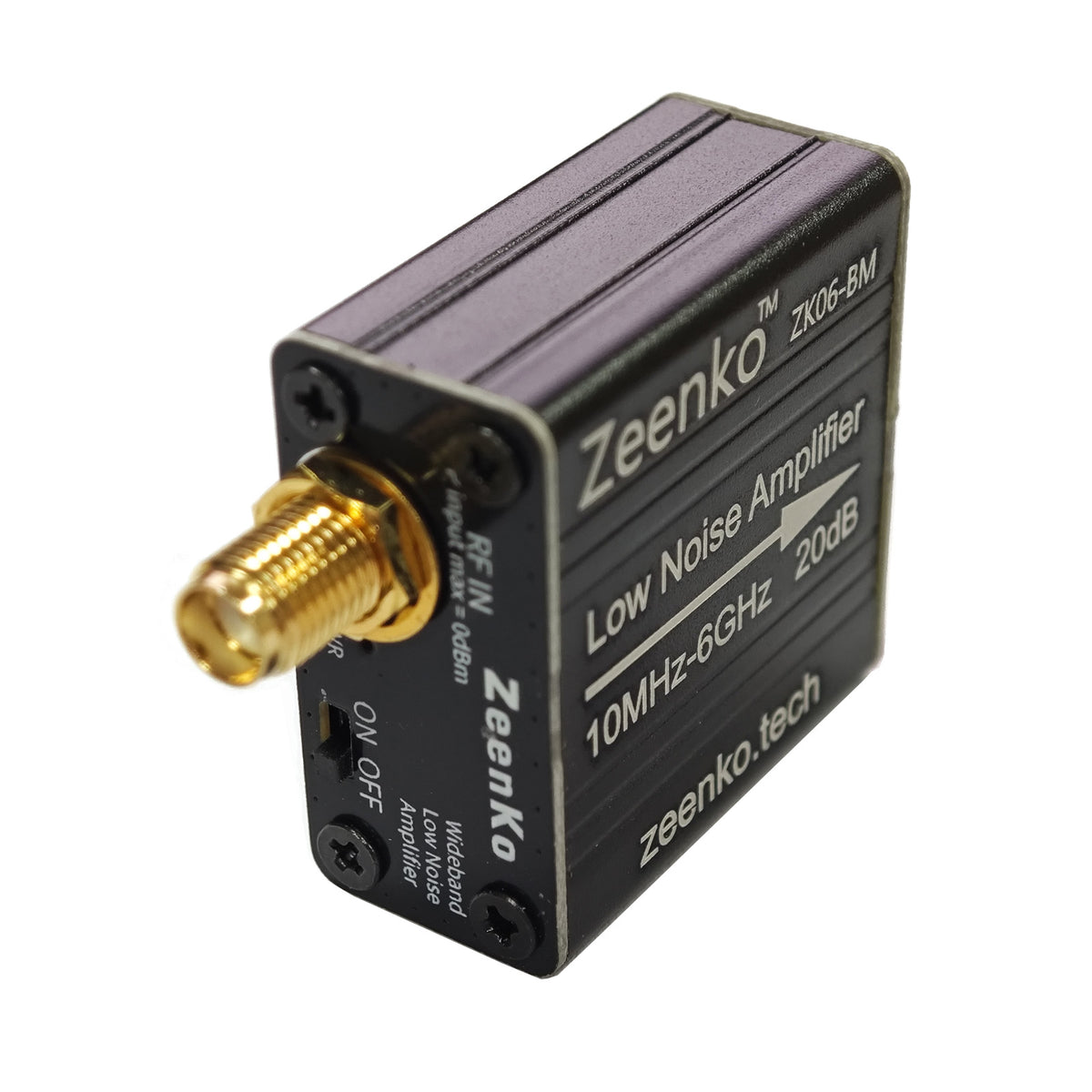 AURSINC ZK06-BM Low Noise Amplifier, 10M-6GHz Broadband 20dB Gain USB Powered, Built-in 300mAh Battery, Boost Weak Signal Sensitivity, for TinySA Ultra & SDR Software Defined Radio