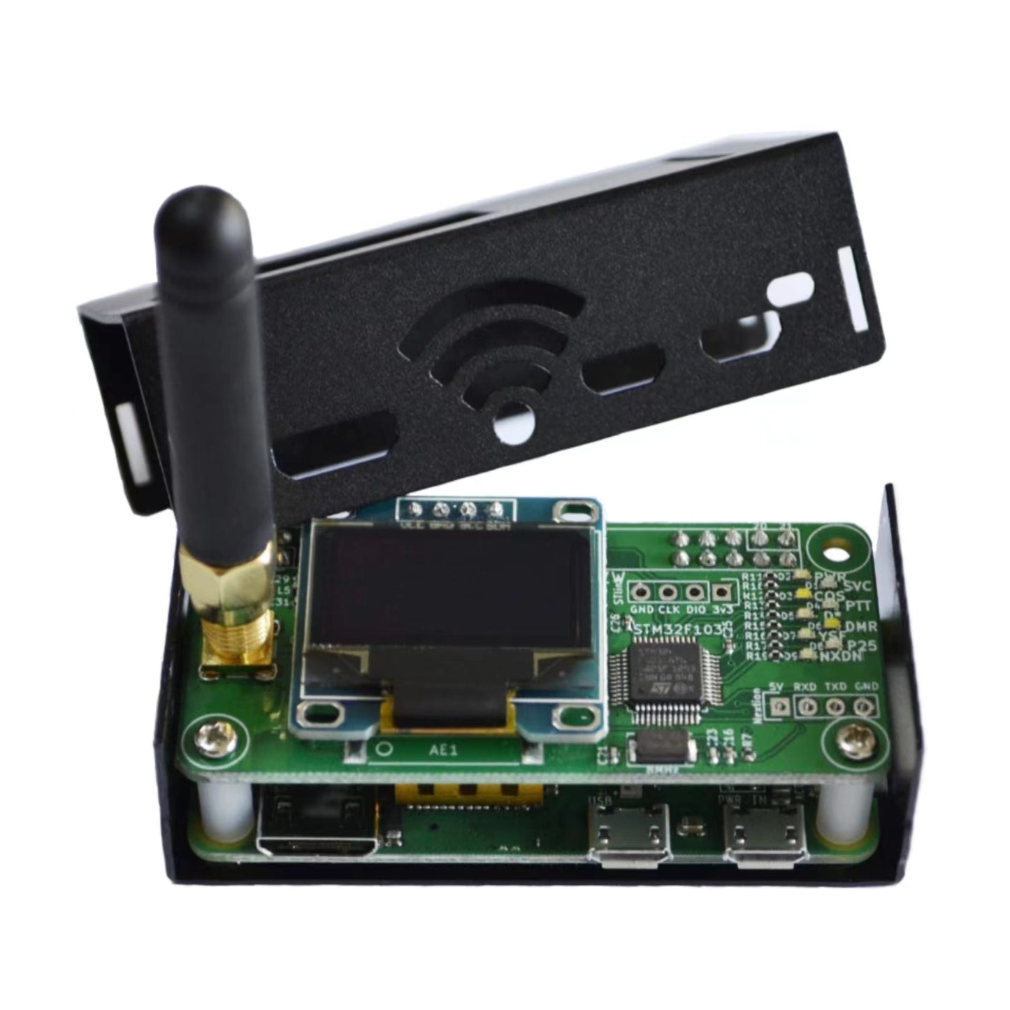 AURSINC MMDVM Hotspot Spot Radio WiFi Digital Voice Modem Work Contained with Raspberry Pi Zero 2W with Firmware V4.1.5 UHF VHF, Supports C4FM YSF NXDN DSTAR P25 DMR (with Ethernet Cable)