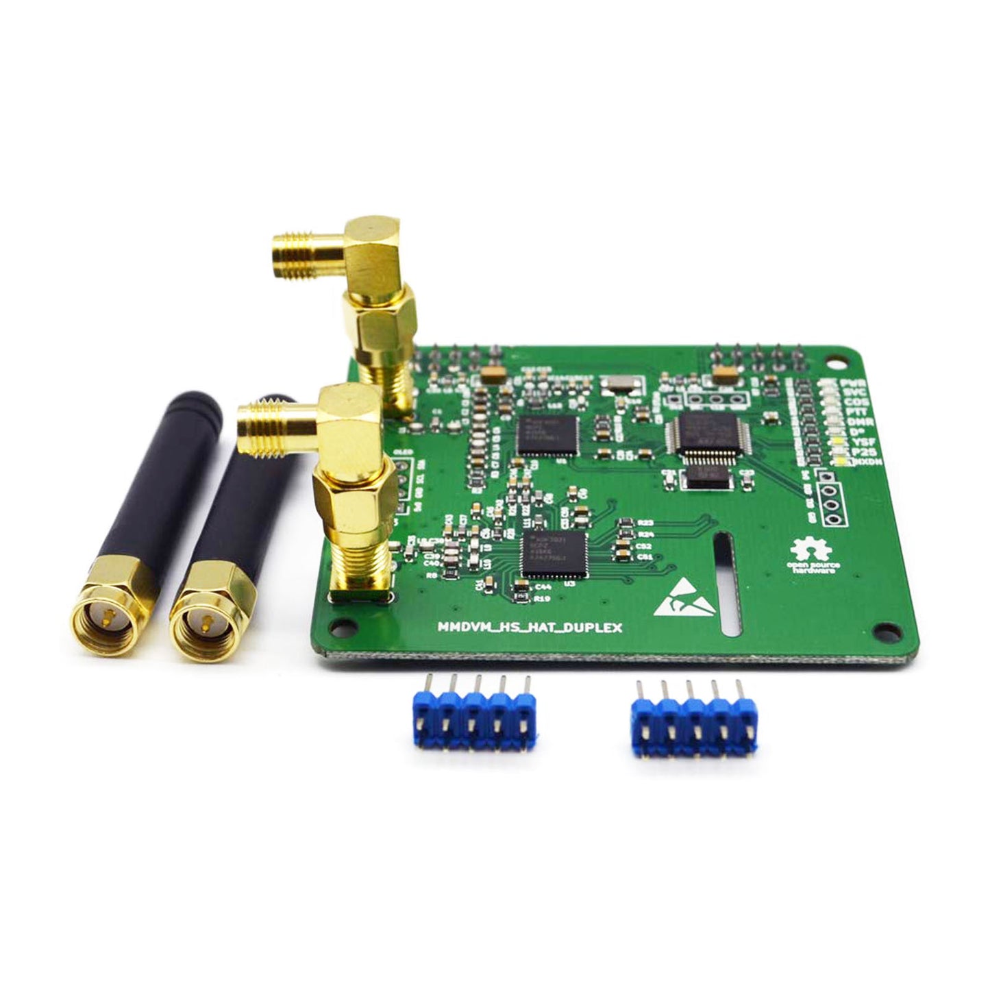 AURSINC MMDVM Duplex Hotspot Module Dual Hat V1.5.2 Support P25 DMR YSF NXDN DMR Slot 1 + Slot 2 for Raspberry Pi, Pi Zero (Without OLED and USB Port)