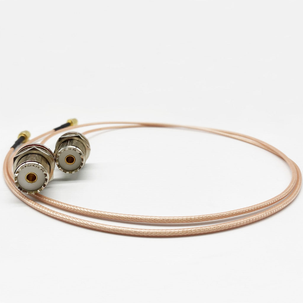 AURSINC 2pcs RF Coax SMA Male to UHF Female SO-239 Cable 12"/60cm Extension Cable RG316 for RF Applications