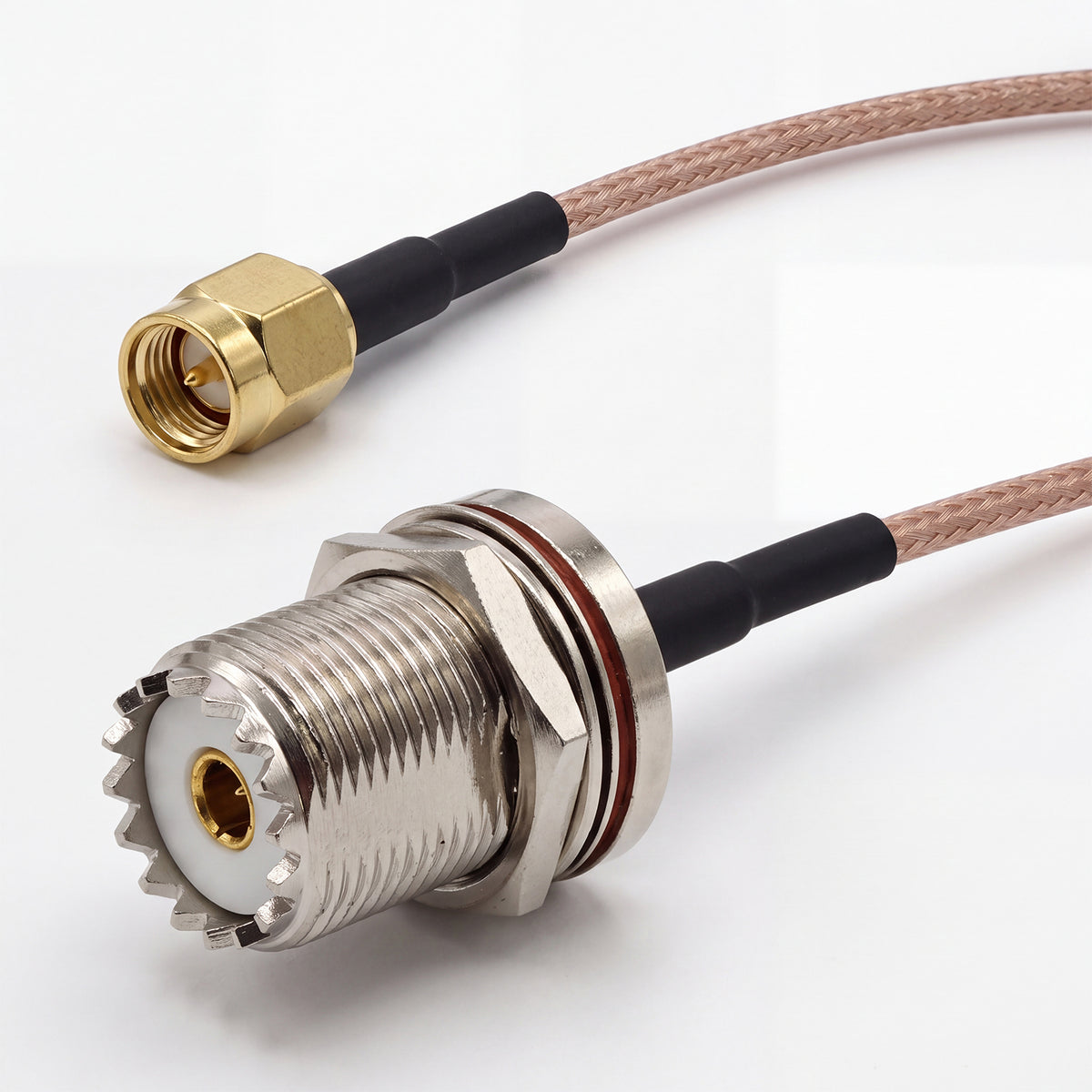 AURSINC 2Pcs SMA Male to UHF SO-239 RG316 Cable 30cm/1ft 50Ω Low Loss RG316 Copper Coax, SMA Male to UHF SO-239, for CB Radio SDR Scanner Walkie Talkie, 2 Pack
