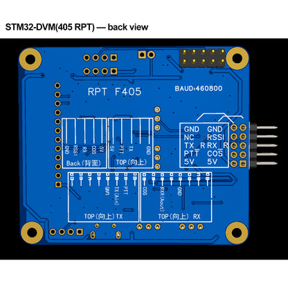 AURSINC MMDVM Digital Trunk Repeater Board STM32-DVM (405 RPT), 460800 Baud GPIO/USB-based Repeater/Hotspot Board, Supports DMR D-Star YSF P25 NXDN FM, Compatible with RPi 3B, 3B+, Pi Zero, 4, 5