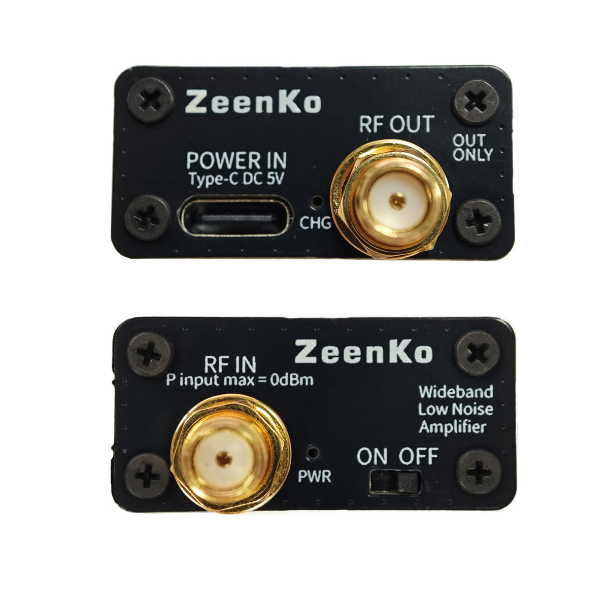AURSINC ZK05-BM Low Noise Amplifier 100kHz-6GHz, 24dB Gain LNA Preamplifier, Built-in Battery RF Preamplifier with Type-C, High Linearity LNA for TinySA Ultra Spectrum Analyzer SDR Ham Radio EMI Test