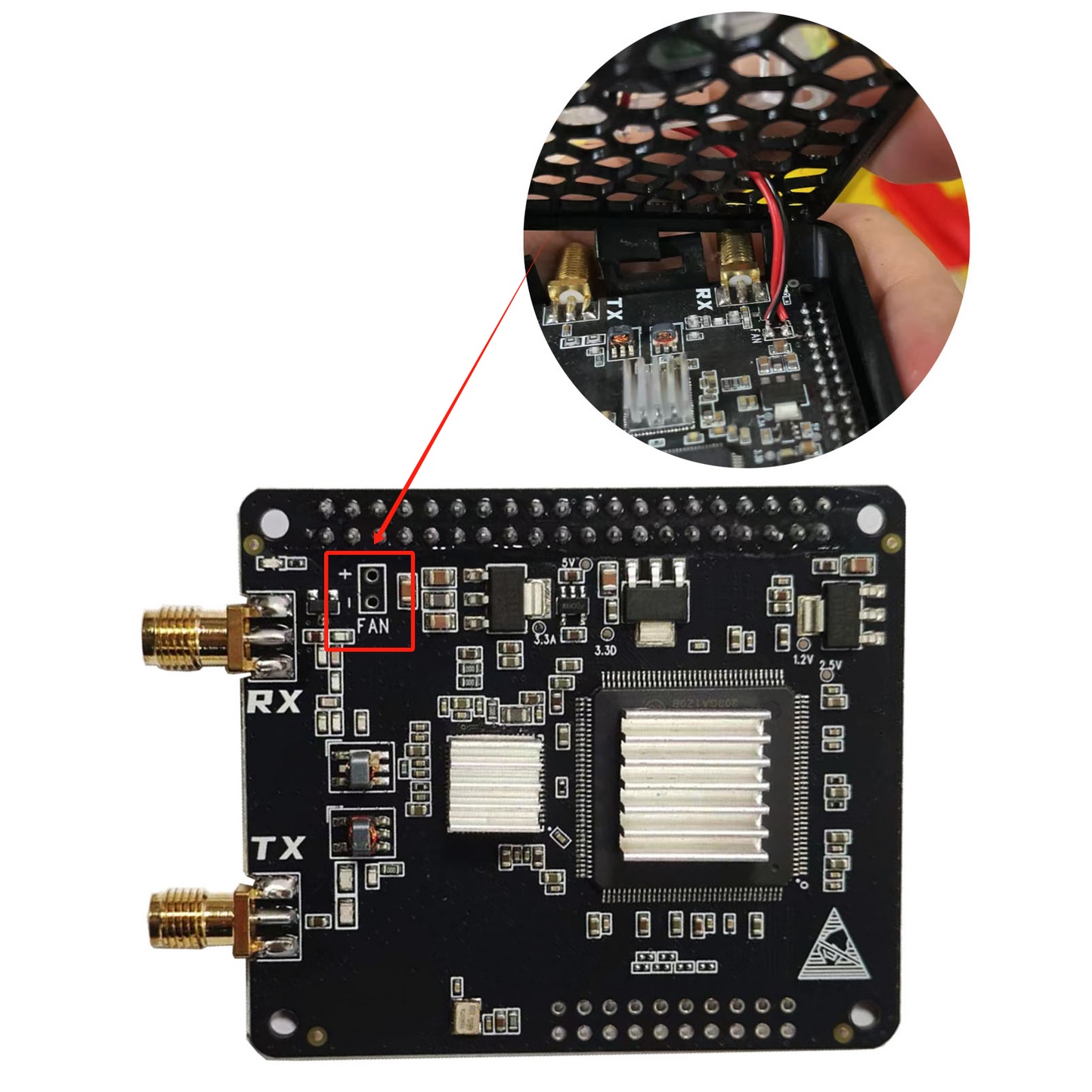 AURSINC SDR Radioberry for Raspberry Pi 4, Pi 4B, Radio Card (Raspberry Pi 4 Hat) (Radioberry with case)
