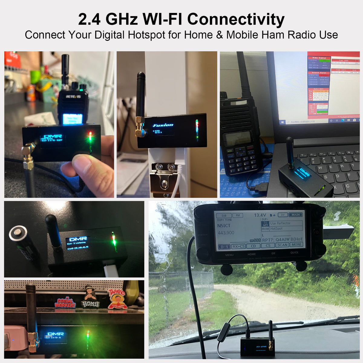 AURSINC MMDVM Hotspot Spot Radio Station WiFi Digital Voice Modem Built-in Raspberry Pi Zero W, Supports C4FM YSF POCSAG NXDN DSTAR P25 DMR, Pi-Star/WPSD Compatible, Firmware V1.5.2