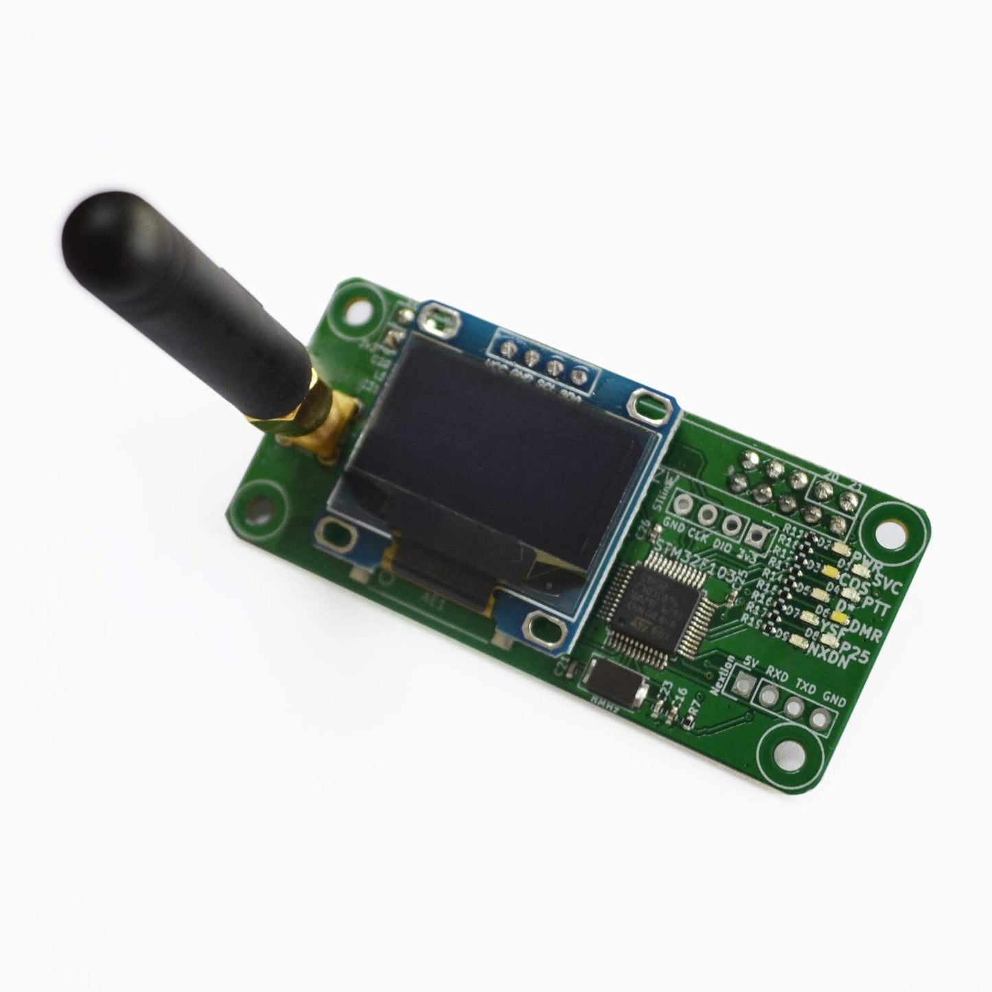 AURSINC MMDVM Hotspot Board (V1.5.2) + Antenna Support UHF VHF Support P25 DMR YSF DSTAR NXDN POCSAG for Raspberry Pi-Zero W, 2W, Pi 3, 3B, 3B+, 4, 5 (with OLED)
