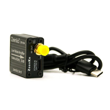 AURSINC ZK06-BM Low Noise Amplifier, 10M-6GHz Broadband 20dB Gain USB Powered, Built-in 300mAh Battery, Boost Weak Signal Sensitivity, for TinySA Ultra & SDR Software Defined Radio