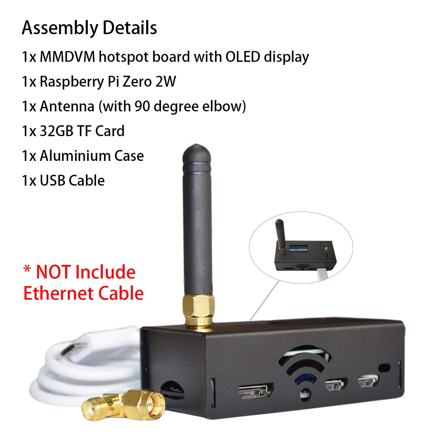 AURSINC 2025 Upgraded V1.5.2 MMDVM Hotspot Spot Radio Station WiFi Digital Voice Modem Work Contained with Raspberry Pi Zero 2W, Supports C4FM YSF POCSAG NXDN DSTAR P25 DMR, Pi-Star/WPSD