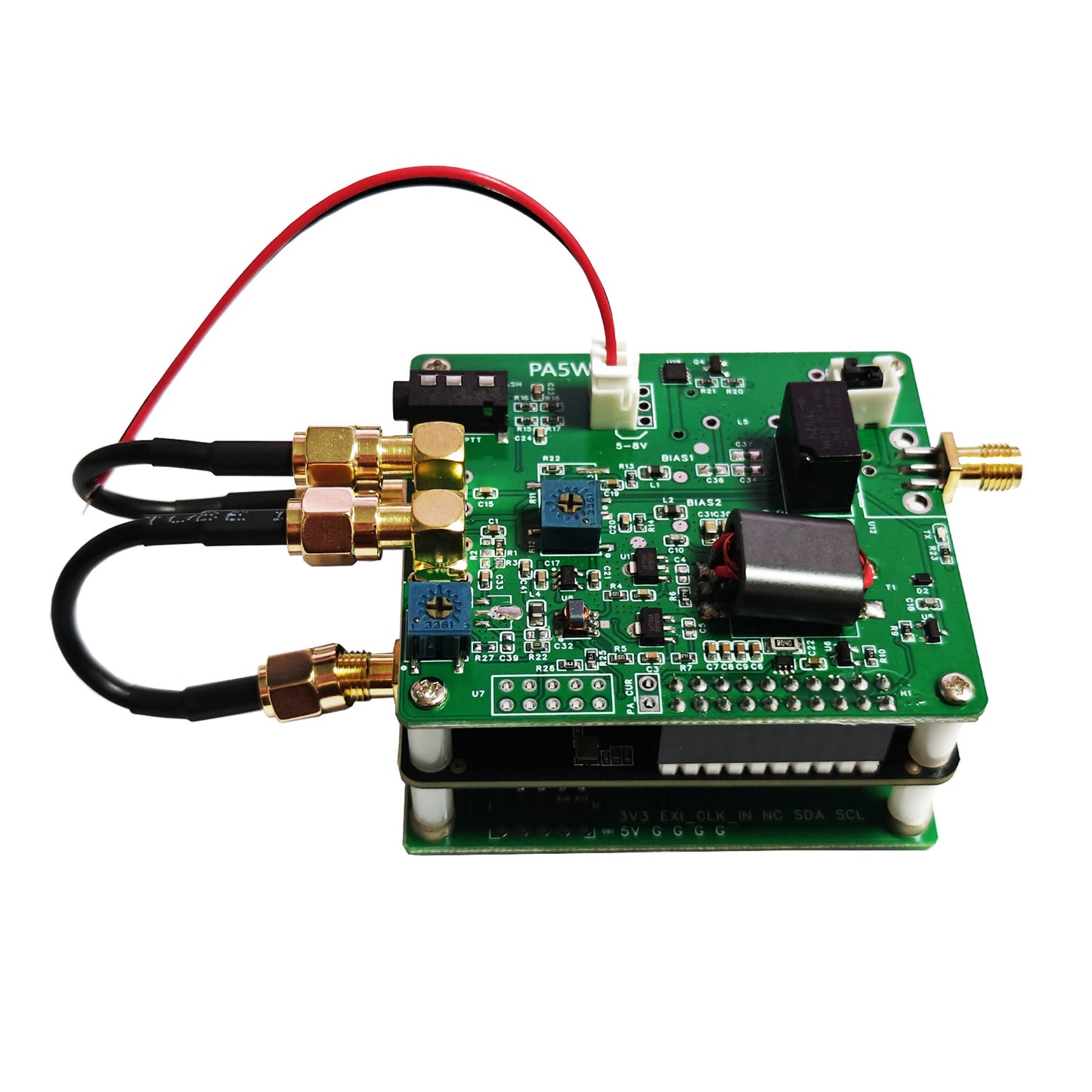 AURSINC Radioberry Preamp Board V2, A Addition to Turn The Radioberry into a Small QRP Radio, Output 1.5W-3W for HF Power Ampfier (10W-100W PA), for Raspberry pi 4,4b