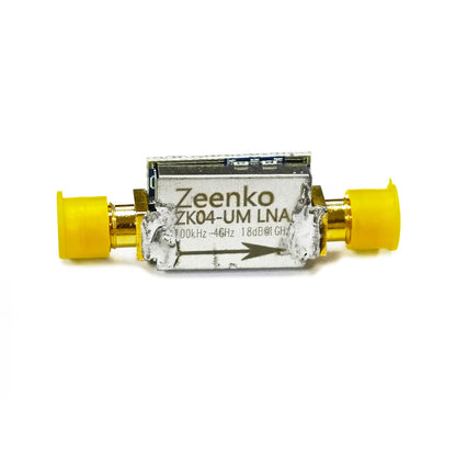 AURSINC ZK04‑UM LNA Amplifier,100kHz‑4GHz 18dB Gain USB‑Powered Preamp Compact Low‑noise Broadband with Adjustable Bias for Tinysa Ultra Spectrum Analyzer RF Test, Ham Radio & SDR Receiving