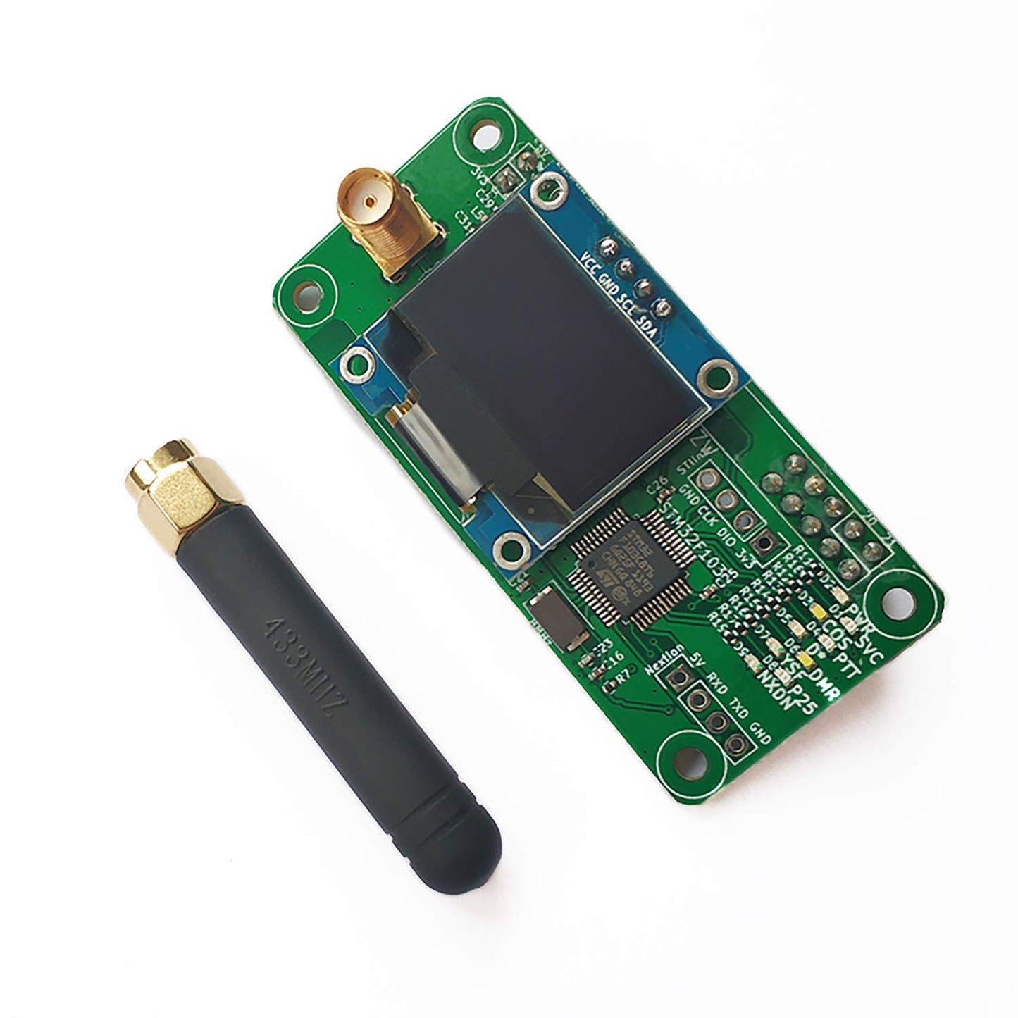 AURSINC MMDVM Hotspot Board (V1.5.2) + Antenna Support UHF VHF Support P25 DMR YSF DSTAR NXDN POCSAG for Raspberry Pi-Zero W, 2W, Pi 3, 3B, 3B+, 4, 5 (with OLED)