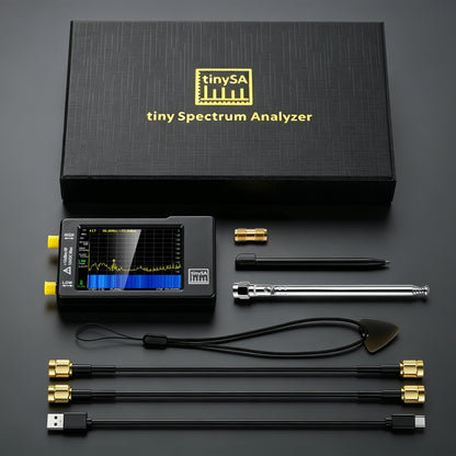 AURSINC Portable Tinysa Spectrum Analyzer V0.3.1, Signal Generator 100kHz to 960MHz Input, 2.8 inch Touchscreen