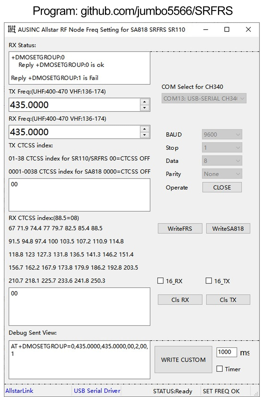 AURSINC Allstar RF Node UHF SR-FRS Radio-Programmiermodul Pi-hat für Allstar, Echolink, APRS, digitale Modi kompatibel mit Raspberry Pi 2/3/4, Pin-zu-Pin-Ersatz für SA-818-Modul, UHF-Frequenz 400–470 