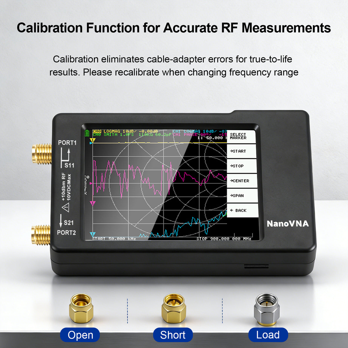 AURSINC NanoVNA‑H Vector Network Analyzer, 9kHz‑1.5GHz with EVA Storage Bag, 2.8" Handheld VNA Antenna Analyzer, Measure S‑params, SWR, Smith Chart for Ham Radio Antenna Tuning & RF Circuit Debugging