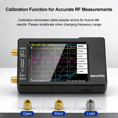 AURSINC NanoVNA‑H Vector Network Analyzer, 9kHz‑1.5GHz with EVA Storage Bag, 2.8" Handheld VNA Antenna Analyzer, Measure S‑params, SWR, Smith Chart for Ham Radio Antenna Tuning & RF Circuit Debugging