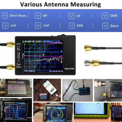 [Aktualisiert] AURSINC NanoVNA-H Vektor-Netzwerkanalysator 10 kHz - 1,5 GHz Neueste HW-Version 3.6 | HF VHF UHF Antennenanalysator Amateurfunk (NANOVNA-H mit 32 GB SD-Karte)