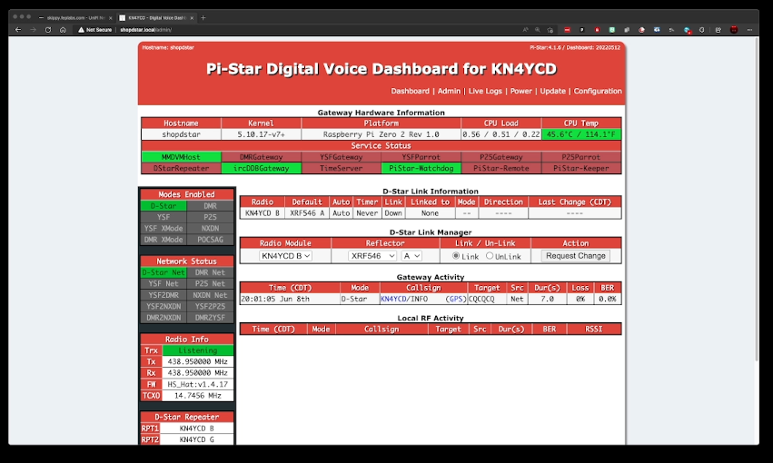 AURSINC MMDVM Hotspot Spot Radiosender WiFi Digitales Sprachmodem Funktioniert mit Raspberry Pi Zero W mit Firmware V1.5.2 UHF Unterstützt C4FM YSF POCSAG NXDN DSTAR P25 DMR 