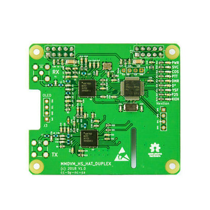 AURSINC MMDVM Duplex-Hotspot-Modul Dual Hat V1.5.2 unterstützt P25 DMR YSF NXDN DMR Steckplatz 1 + Steckplatz 2 für Raspberry Pi, Pi Zero (ohne OLED und USB-Anschluss) 